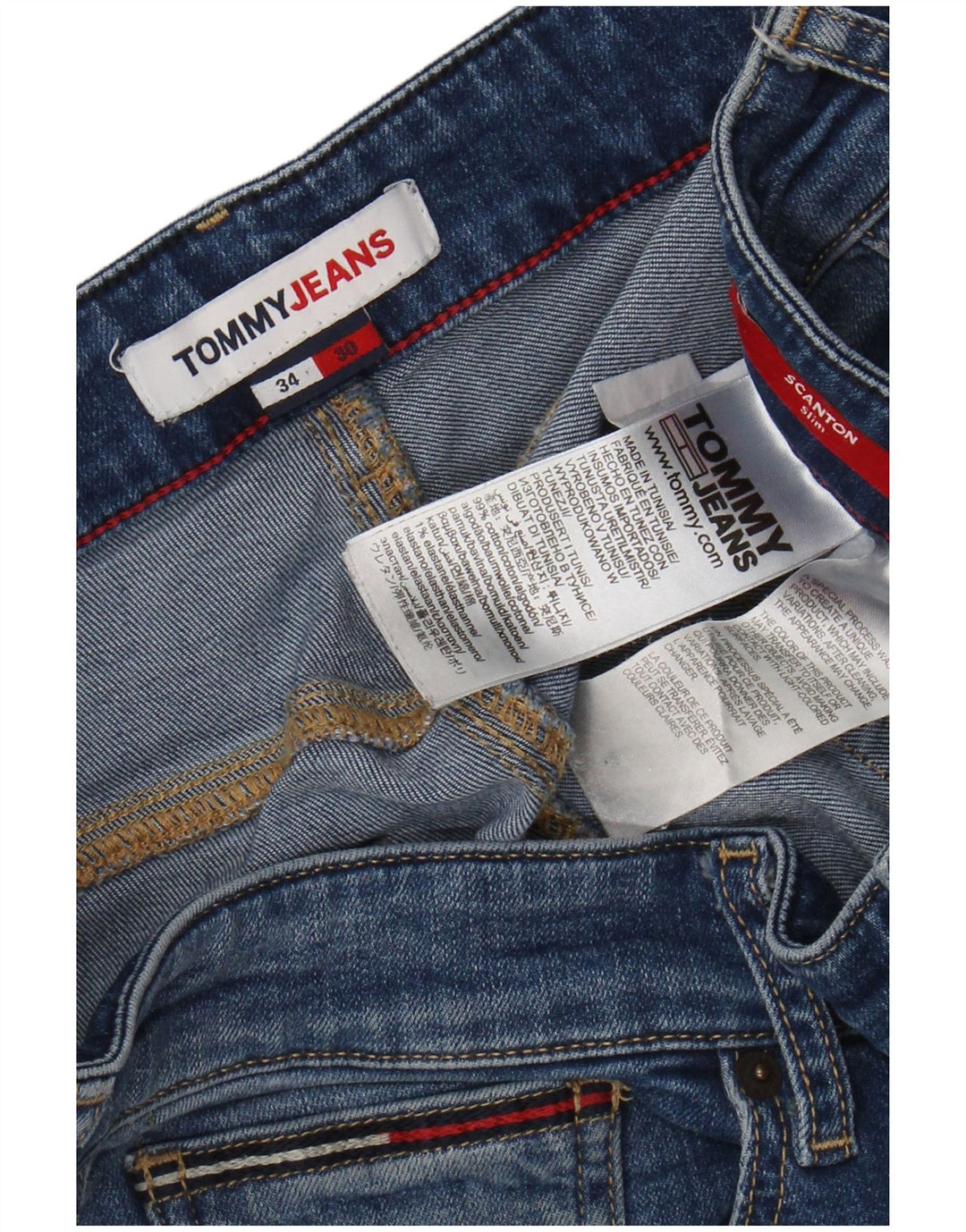 TOMMY HILFIGER Ανδρικό Scanton Slim Jeans W34 L27 Μπλε βαμβακερό