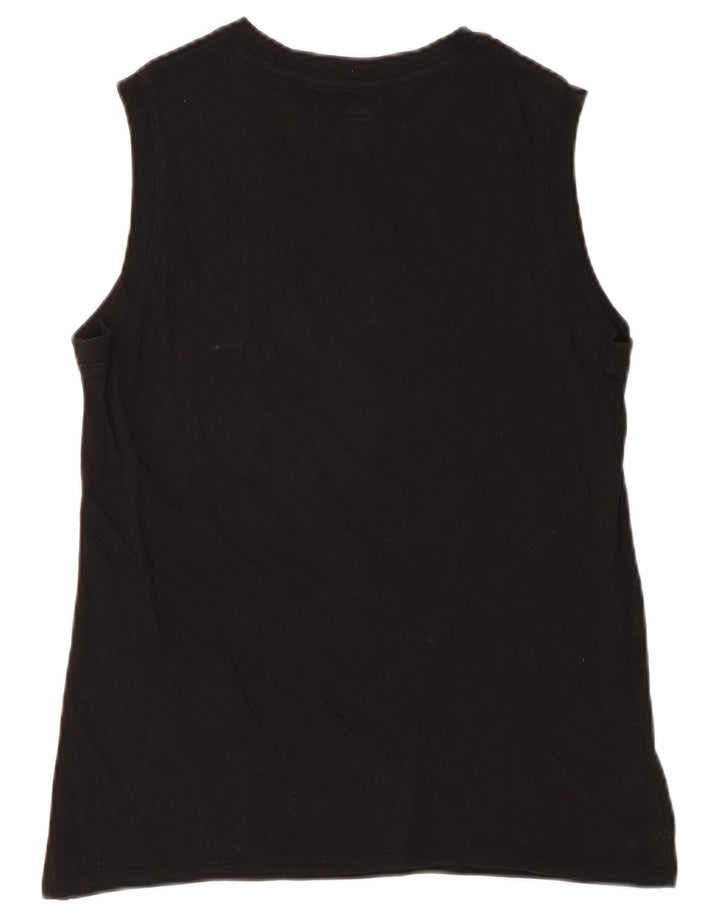 Γυναικείο γραφικό γιλέκο Levi's Top UK 10 Small μαύρο βαμβακερό