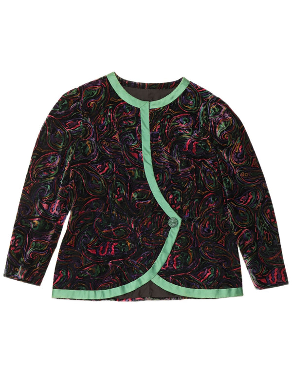 VINTAGE Γυναικείο Σετ Φούστας 2 τεμαχίων με 1 Κουμπί UK 12 Μεσαίο W32 Πολύχρωμο