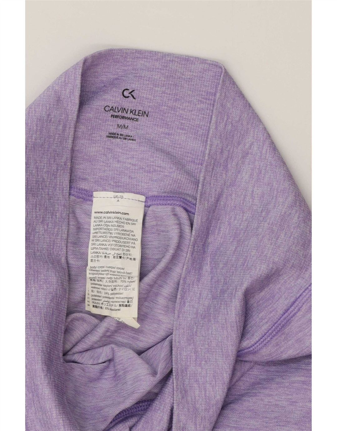 Γυναικεία γραφικά κολάν Calvin Klein UK 12 μεσαίου πορφυρού πολυεστέρας