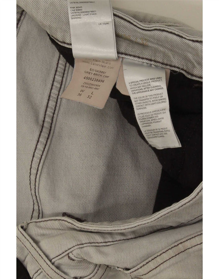 Calvin Klein Ανδρικό Slim Jeans W36 L32 Γκρι βαμβακερό