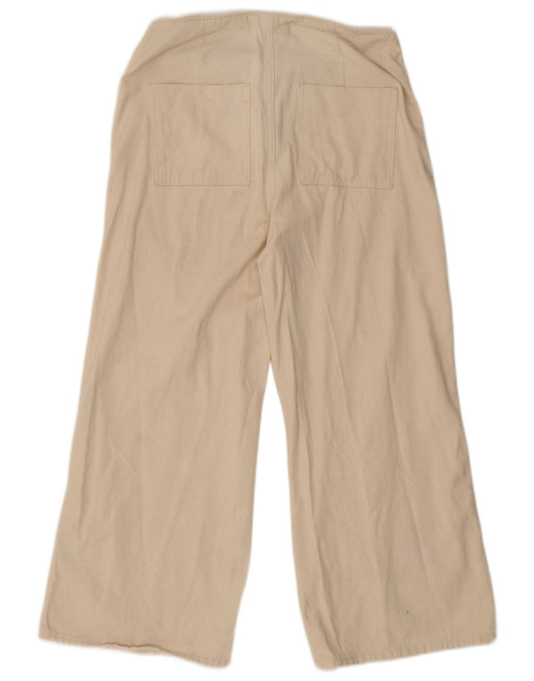 Zara γυναικείο παντελόνι με φαρδύ πόδι EU 40 Medium W30 L25 Beige