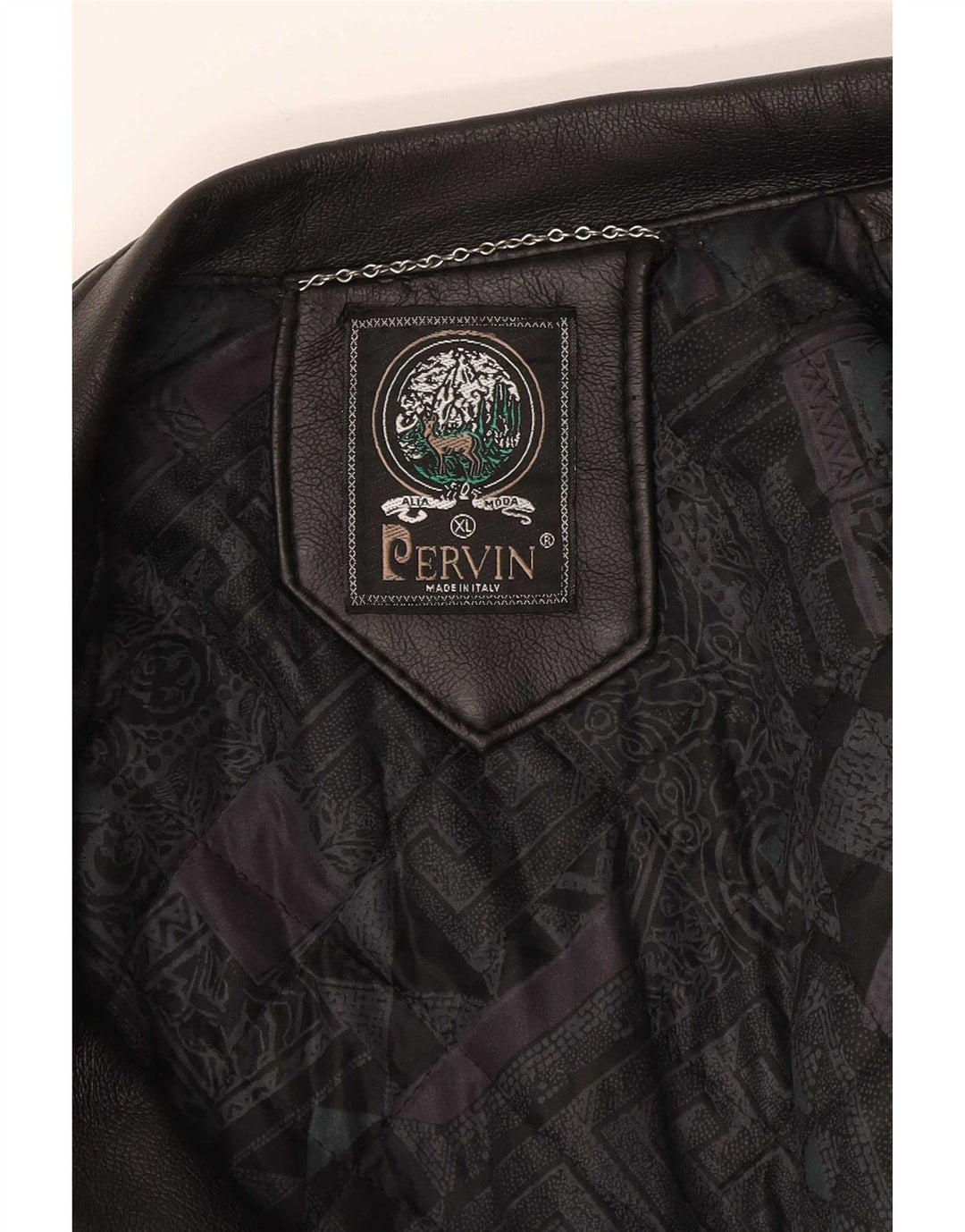 Pervin Ανδρικό Δερμάτινο Μπουφάν UK 42 XL Μαύρο