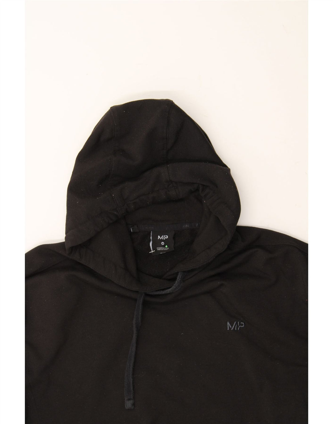 MP Mens Hoodie Jumper Medium Black Cotton Vintage MP and Second-Hand MP from Messina Hembry 