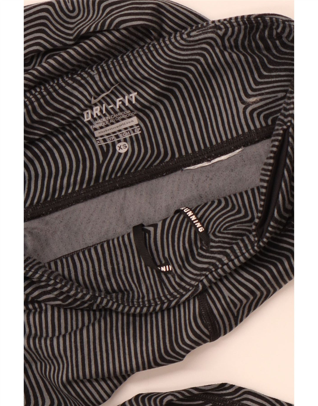 Γυναικείο κολάν NIKE Dri Fit UK 6 XS Grey Pinstripe