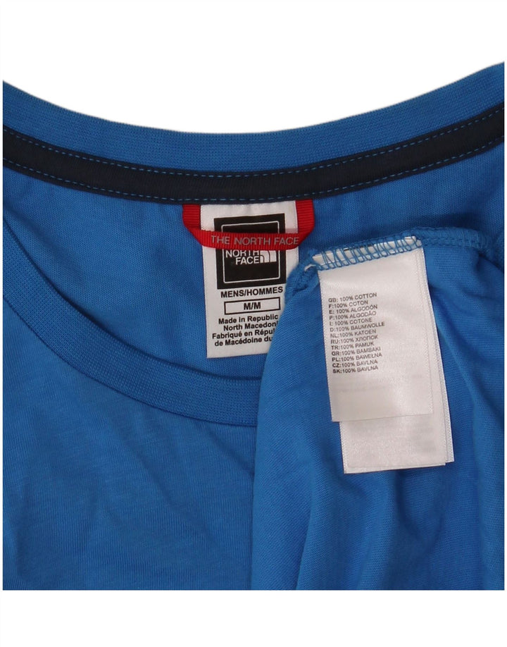 Ανδρικό γραφικό T-Shirt North Face Top από μεσαίο μπλε βαμβακερό