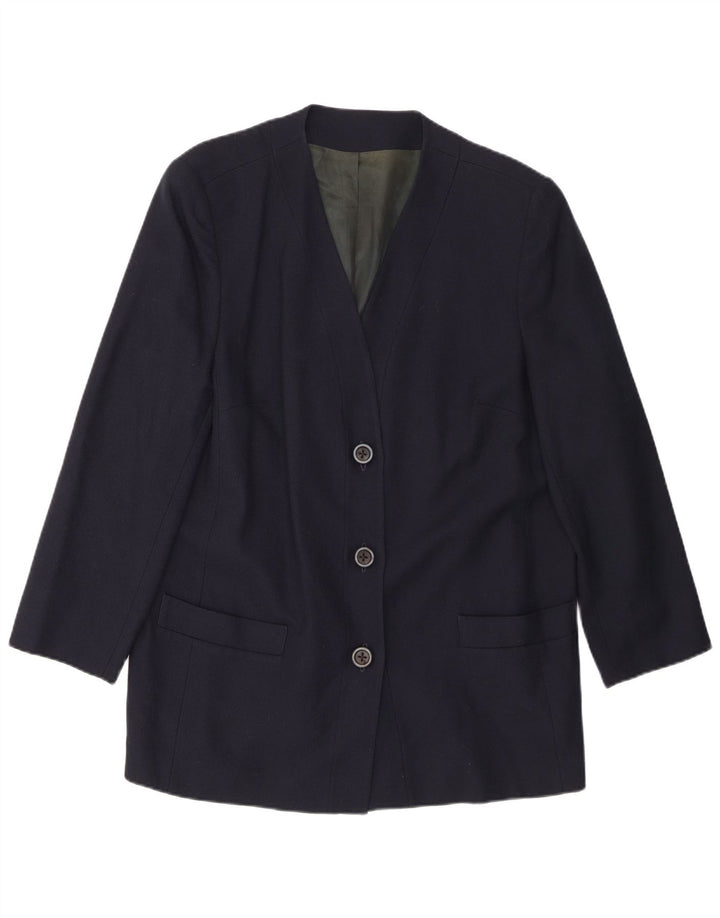 Προσωπική Επιλογή Γυναικείο μπουφάν blazer UK 18 XL Navy Blue Wool