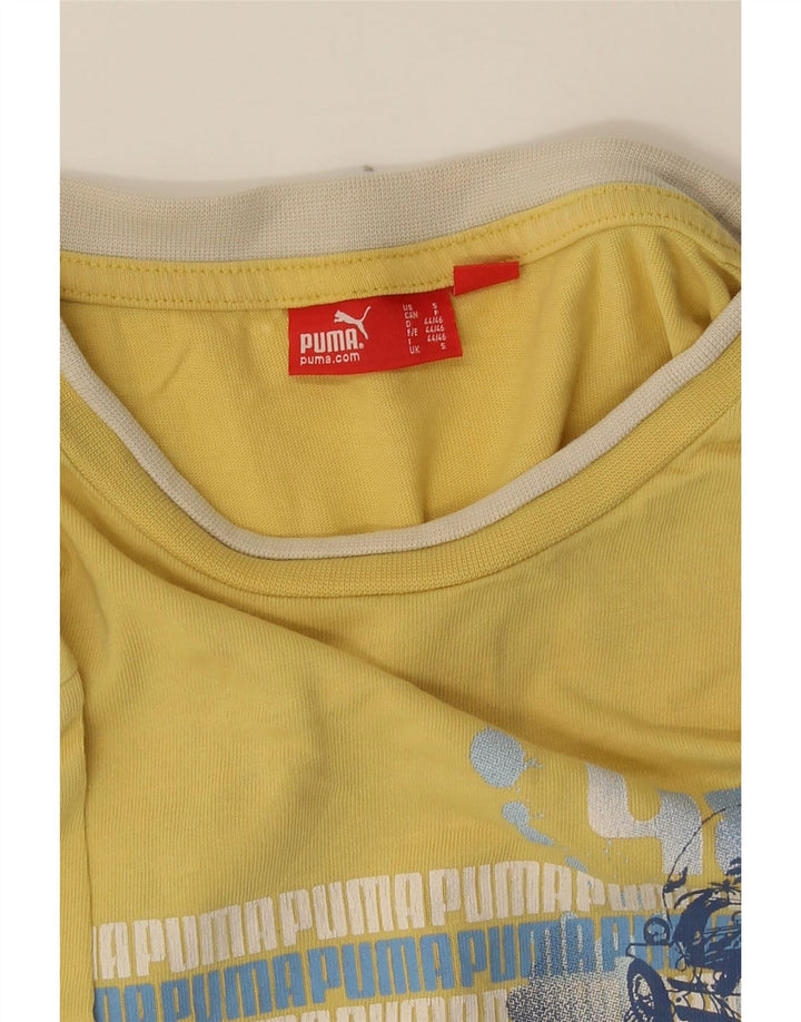 Ανδρικό γραφικό μπλουζάκι Puma Top Small κίτρινο