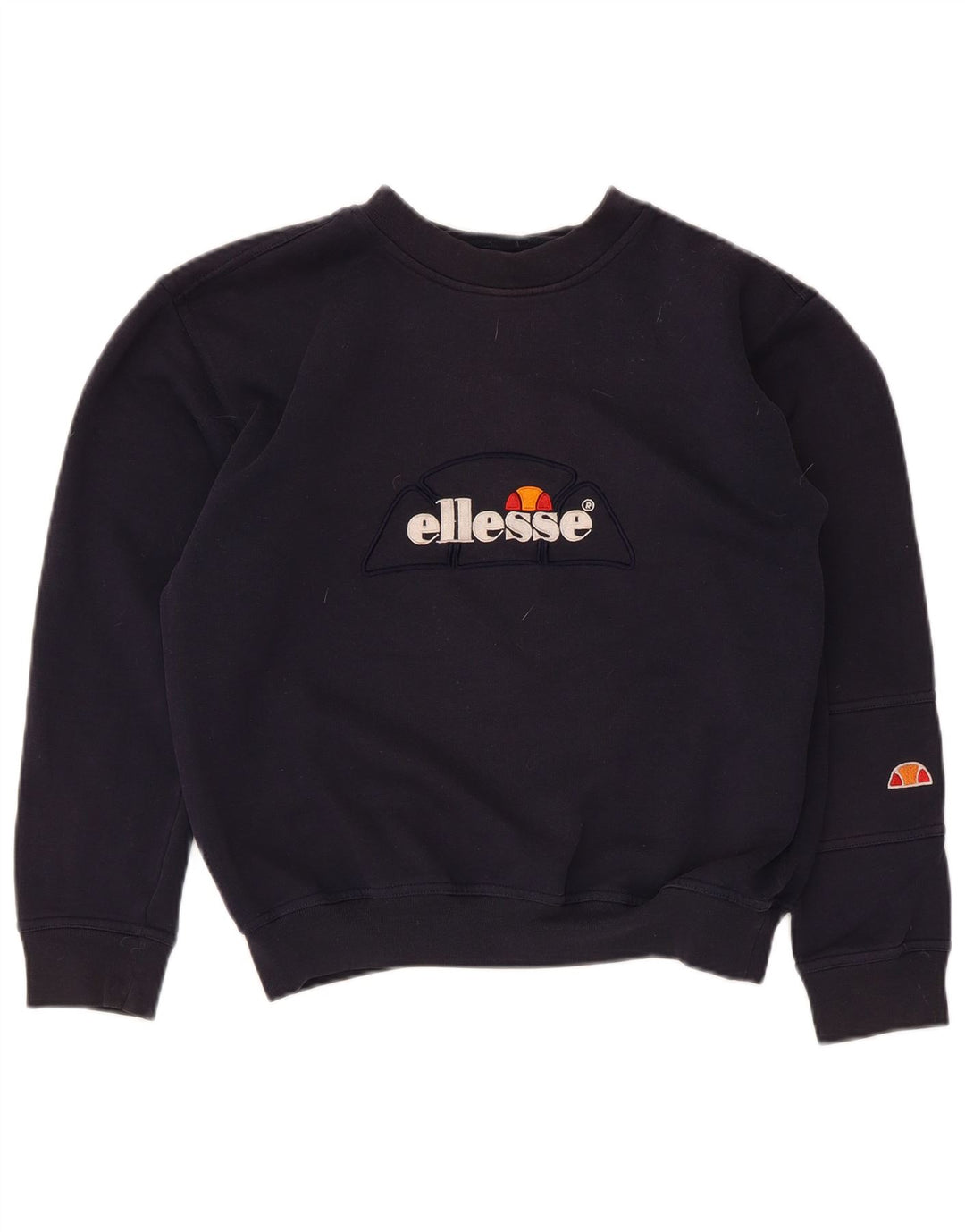 Ellesse Γυναικείο γραφικό υπερμεγέθη φούτερ Jumper UK 10 Small Navy Blue