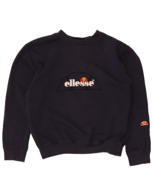 Ellesse Γυναικείο γραφικό υπερμεγέθη φούτερ Jumper UK 10 Small Navy Blue