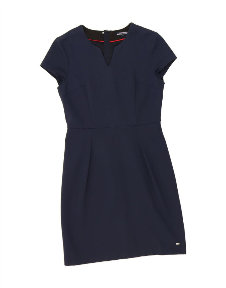 TOMMY HILFIGER Womens Sheath Dress US 8 Medium Navy Blue Viscose Vintage Tommy Hilfiger and Second-Hand Tommy Hilfiger from Messina Hembry 
