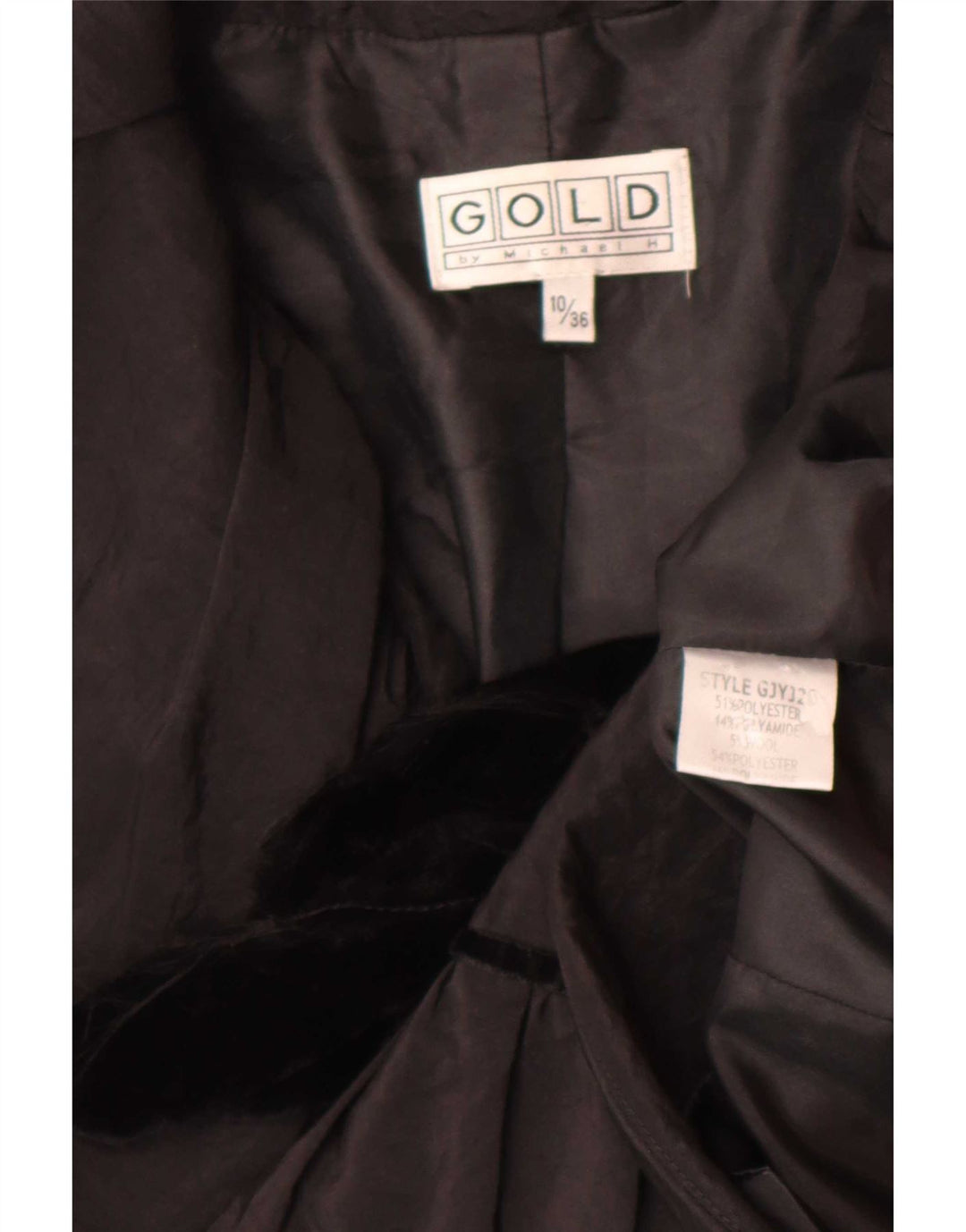 Gold By Michael H Γυναικείο σακάκι UK 10 Small Black Polyester