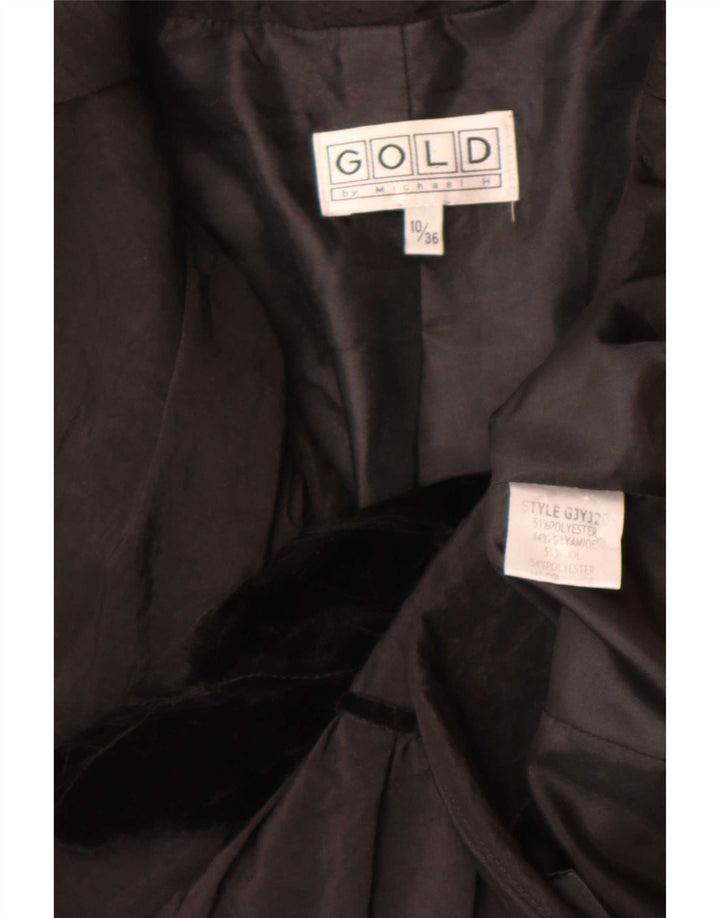 Gold By Michael H Γυναικείο σακάκι UK 10 Small Black Polyester