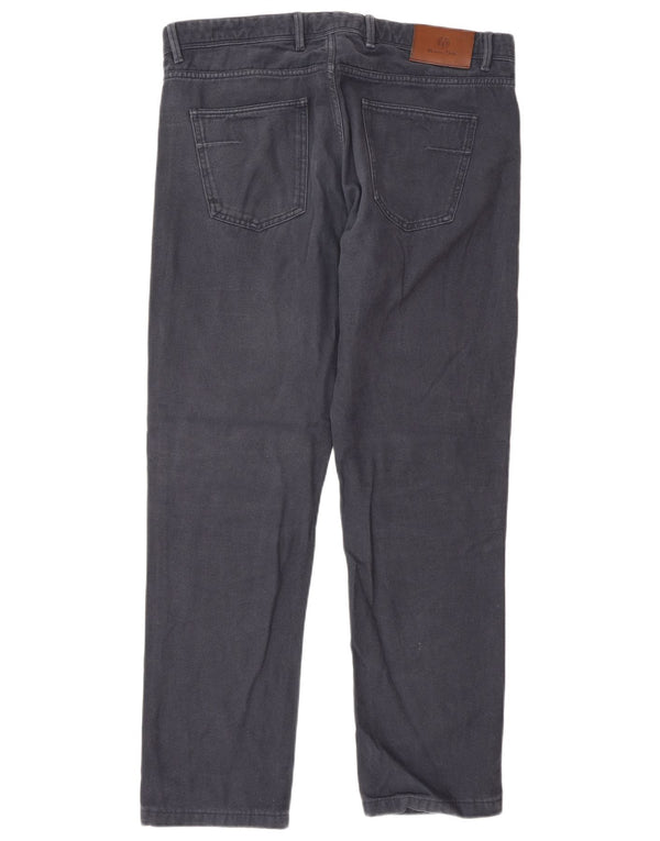 Massimo Dutti Ανδρικό ίσιο casual παντελόνι EU 42 Large W32 L30 Navy Blue