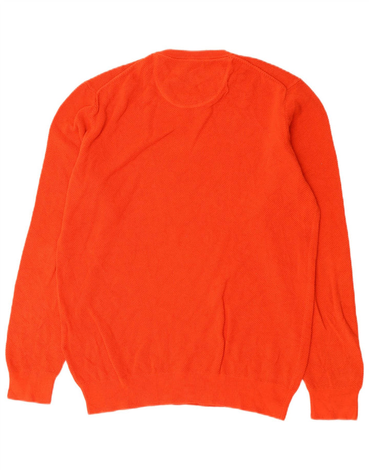 Πουλόβερ Gant Mens Crew Neck Jumper Μεγάλο Πορτοκαλί Βαμβακερό