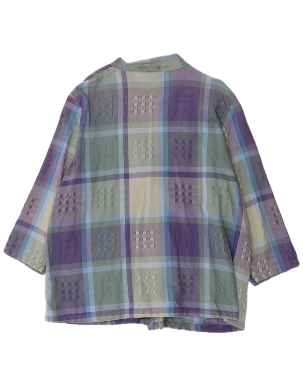 Vintage γυναικείο μπουφάν Blazer 3/4 μανίκια IT 52/54 2XL Πολύχρωμο Check