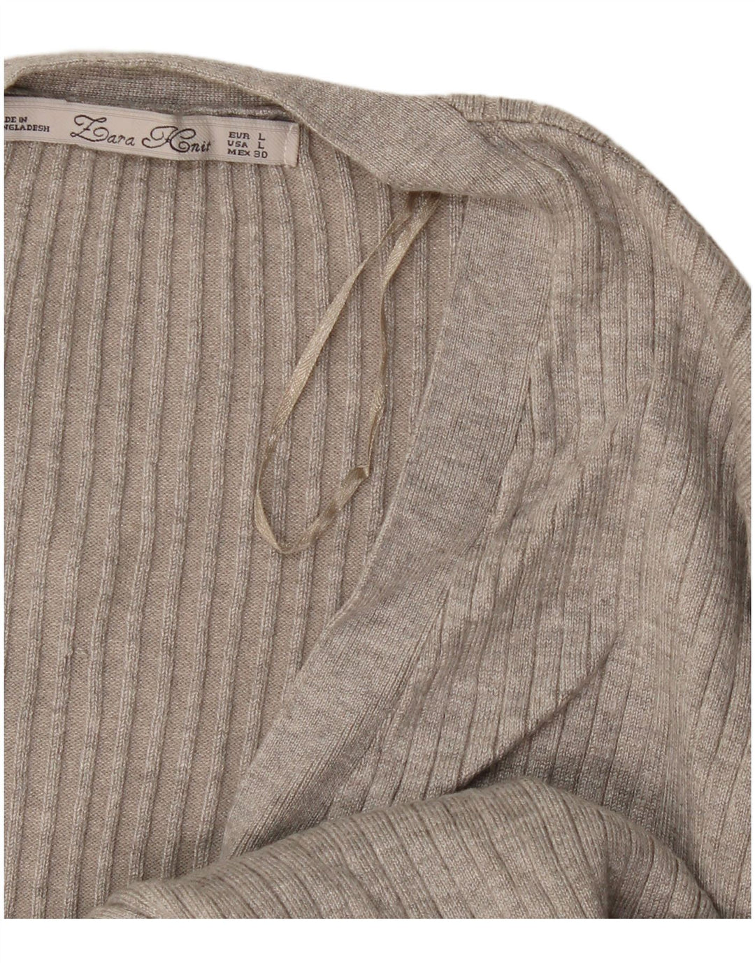 Zara Γυναικεία Ζακέτα UK 14 Large Grey