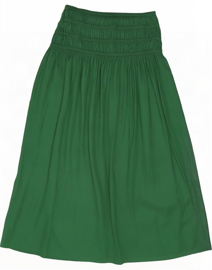 Marks & Spencer Γυναικεία Maxi Φούστα UK 10 Small W34 Green Polyester