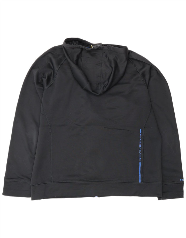 Ανδρικό πουλόβερ με κουκούλα με φερμουάρ UNDER Armour, μεγάλο μαύρο