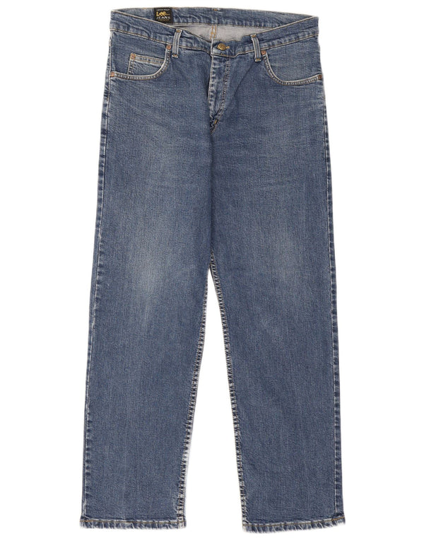 Lee Mens Brooklyn Straight Jeans W36 L30 Blue Cotton