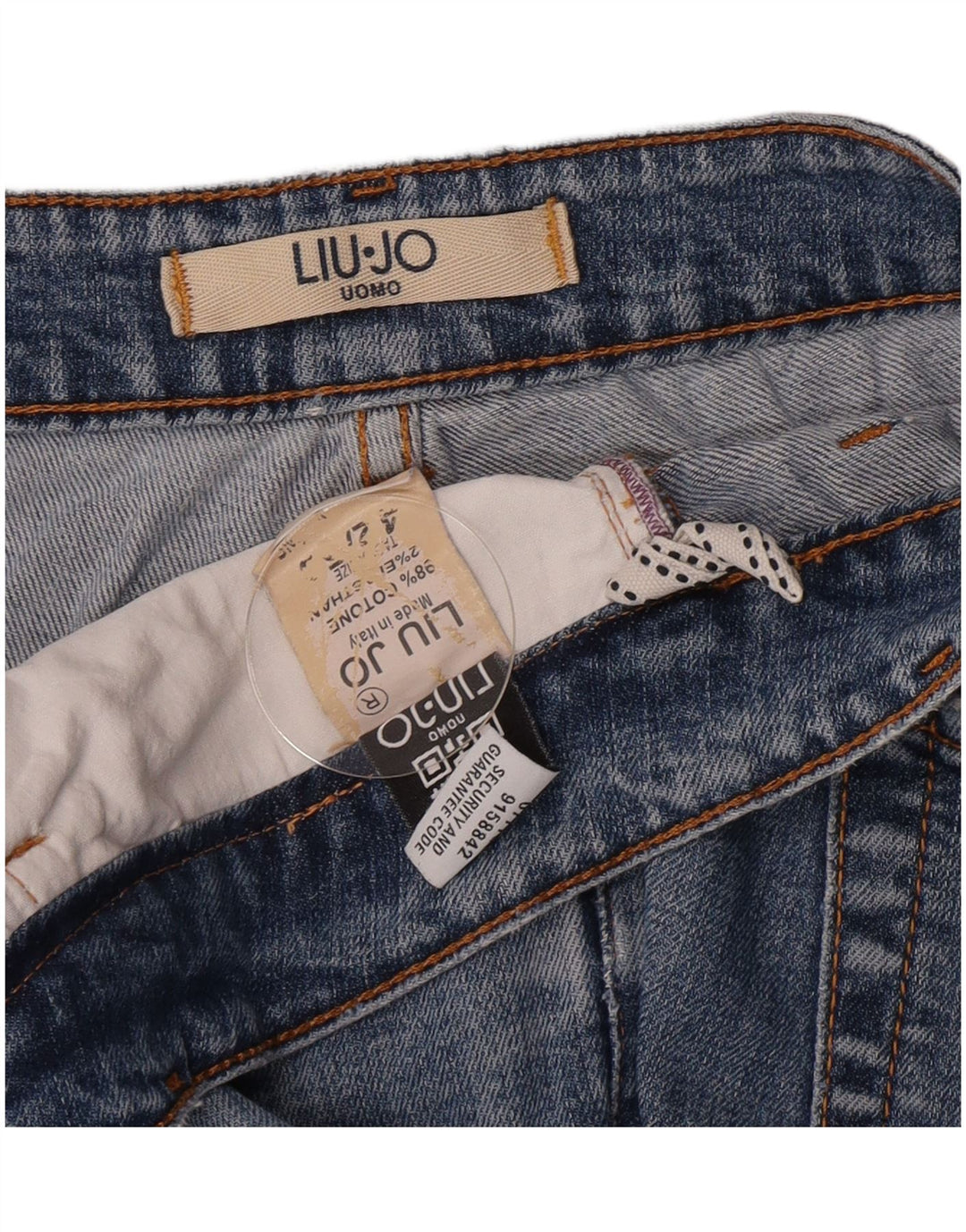 Liu Jo Mens Regular Slim Jeans W38 L31 Μπλε βαμβακερό