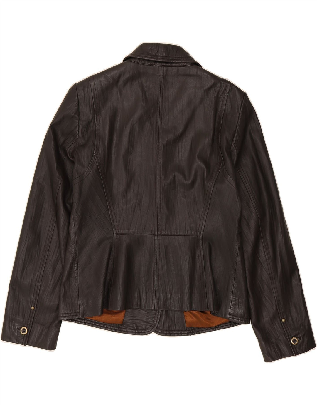 BETTY BARCLAY Womens Leather Jacket UK 14 Medium Black Leather Vintage Betty Barclay and Second-Hand Betty Barclay from Messina Hembry 