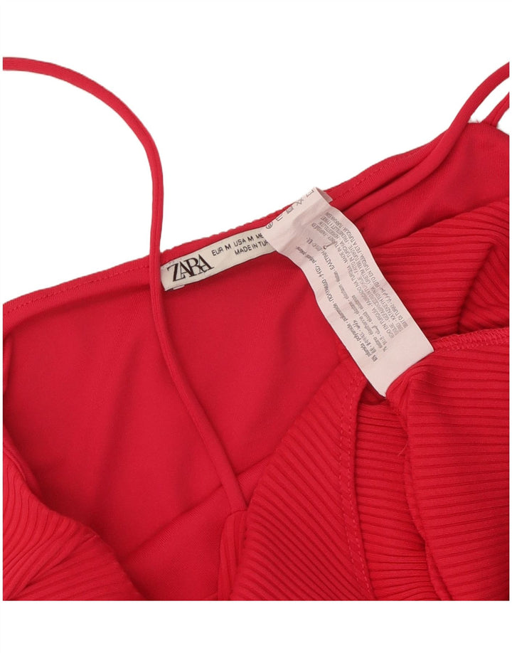 Zara Γυναικείο Φορμάκι UK 12 Medium Red Polyamide