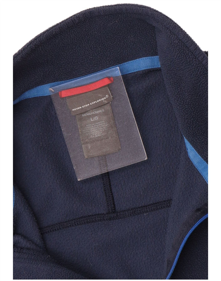 THE NORTH FACE Ανδρικό φερμουάρ Fleece Jumper Μεγάλο Navy Blue Polyester