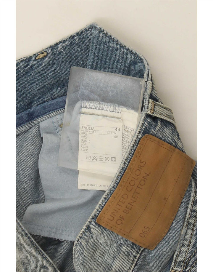 Γυναικεία Μίνι Τζιν Φούστα Benetton IT 44 Medium W32 Μπλε Βαμβακερή