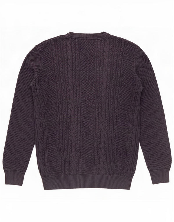 Crew Clothing Mens Crew Neck Jumper πουλόβερ Medium Navy Blue Cotton