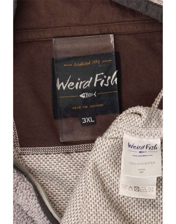 Weird Fish ανδρικό φούτερ με φερμουάρ Jumper 3XL Grey Polyester