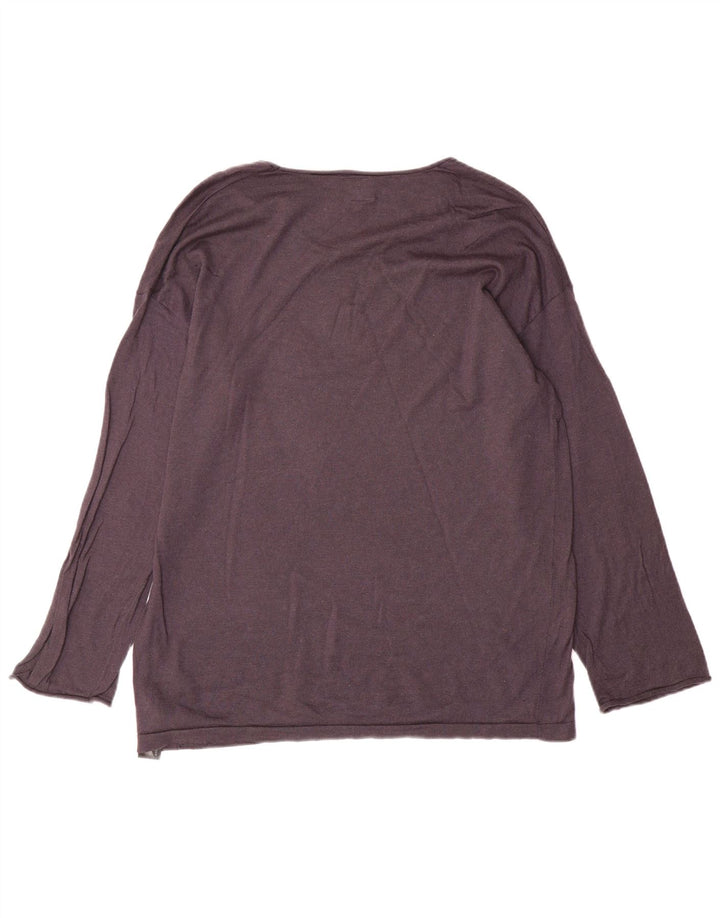 Massimo Dutti Γυναικείο πουλόβερ με λαιμόκαυστο UK 14 μεσαίο γκρι μαλλί