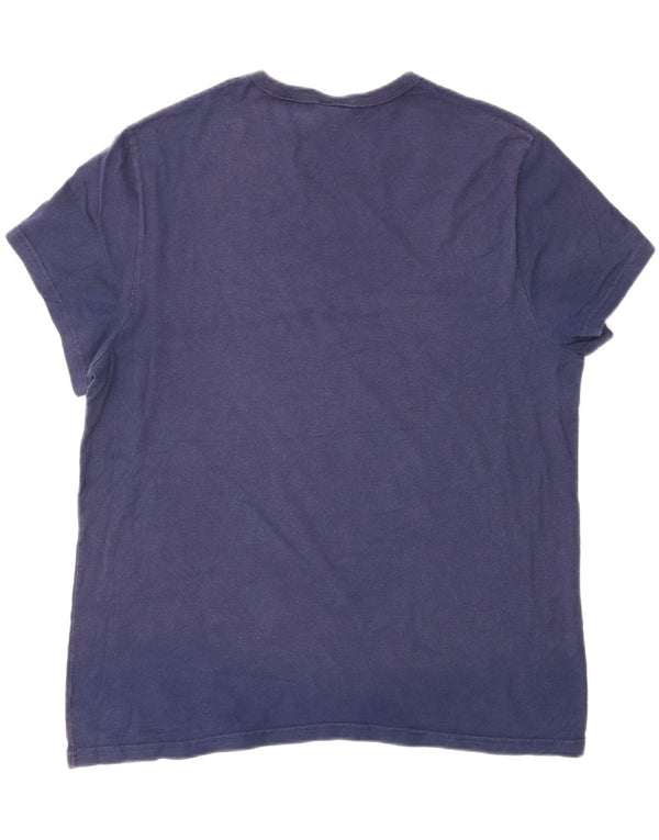 Champion Ανδρικό γραφικό T-Shirt Top XL Navy Blue Cotton