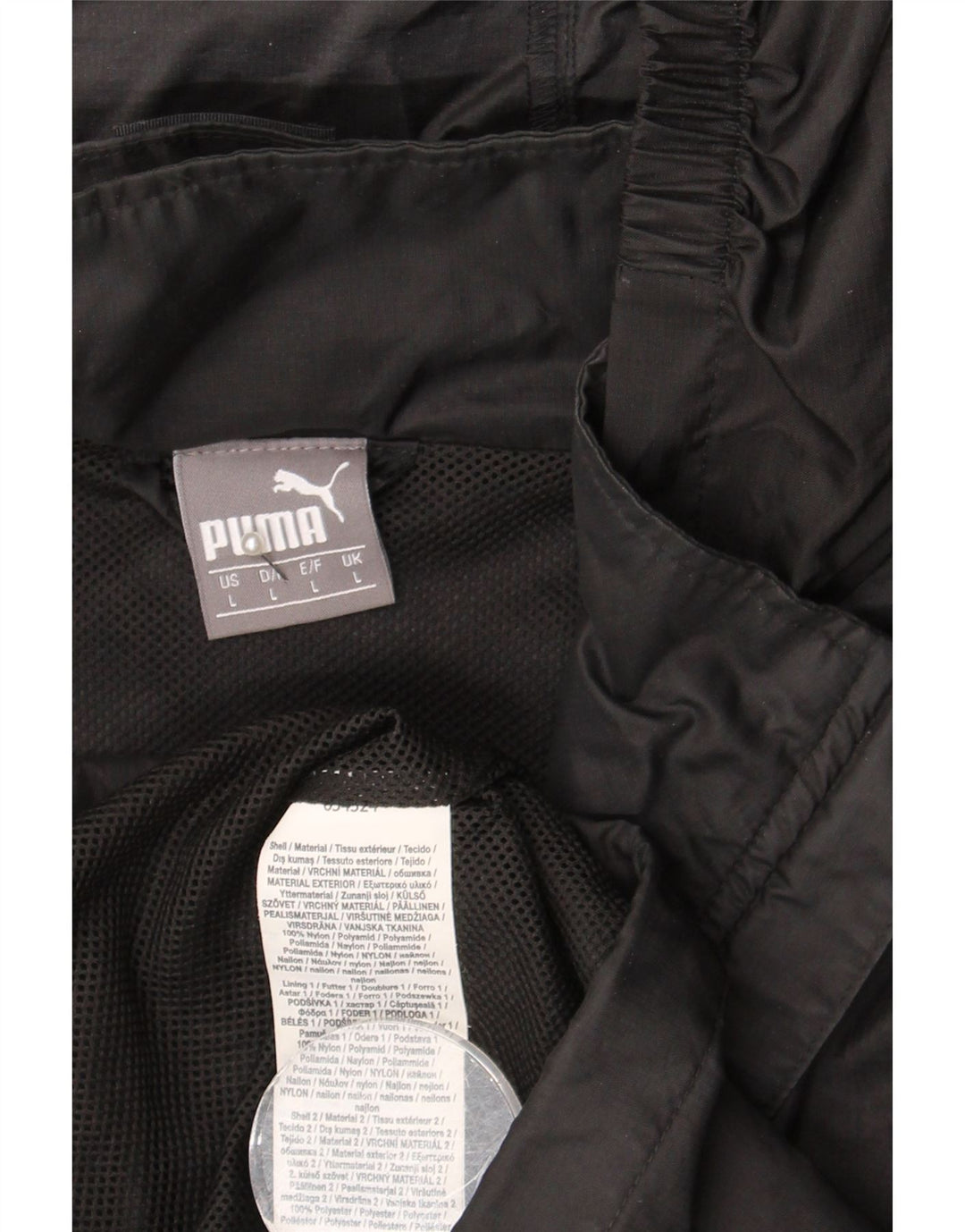 Puma Ανδρικό μπουφάν βροχής με κουκούλα UK 40 μεγάλο μαύρο νάιλον