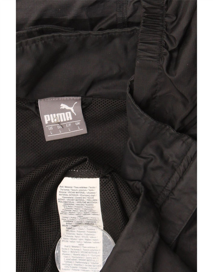 Puma Ανδρικό μπουφάν βροχής με κουκούλα UK 40 μεγάλο μαύρο νάιλον