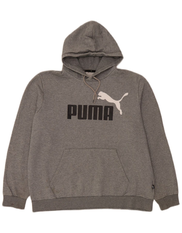Ανδρικό γραφικό κουκούλα Puma XL Γκρι βαμβακερό