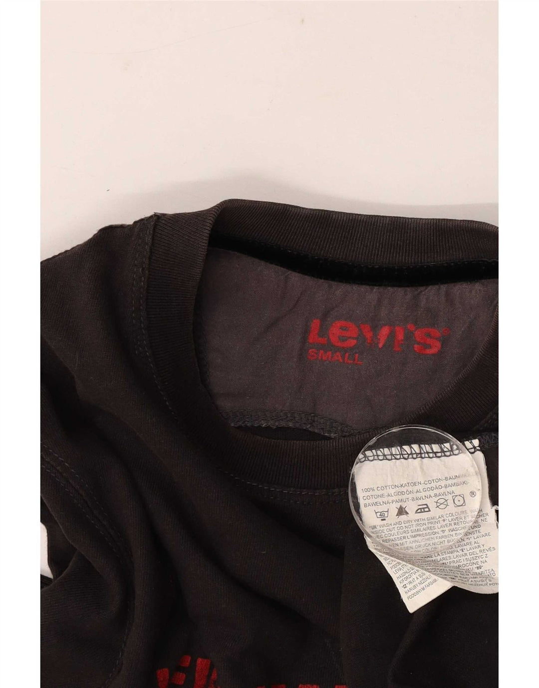 Ανδρικό γραφικό τοπ Levi's μακρυμάνικο μικρό μαύρο βαμβακερό