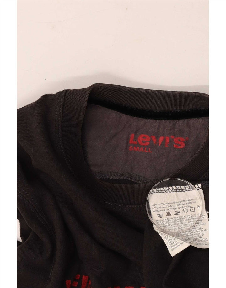 Ανδρικό γραφικό τοπ Levi's μακρυμάνικο μικρό μαύρο βαμβακερό
