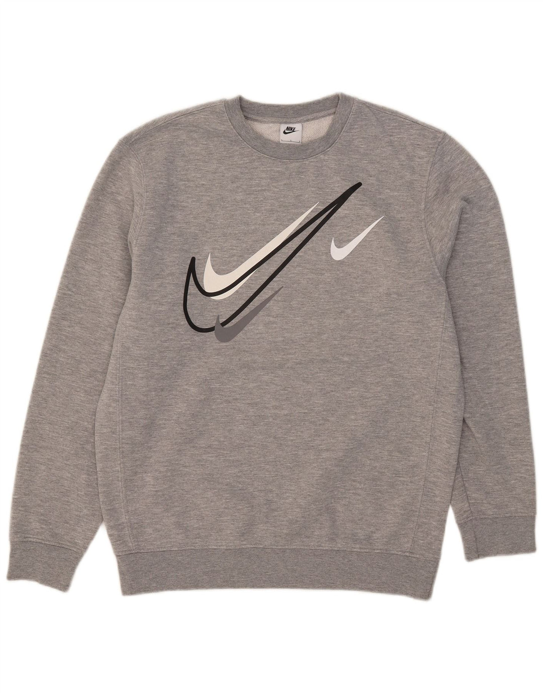 Ανδρικό γραφικό φούτερ Nike Jumper μεγάλο γκρι βαμβακερό