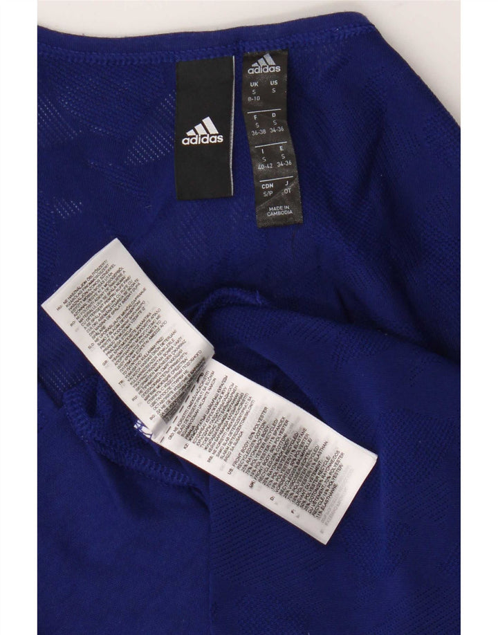 Adidas Γυναικείο Γιλέκο Τοπ UK 8/10 Μικρός Μπλε Πολυεστέρας