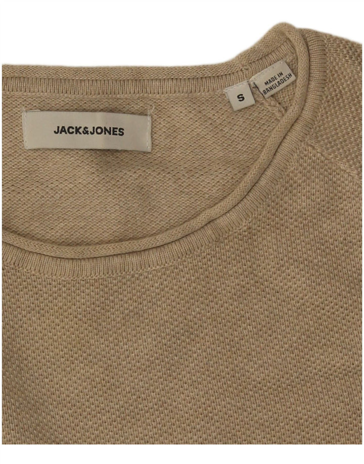Jack & Jones Ανδρικό πουλόβερ με λαιμόκαυστο, μικρό μπεζ