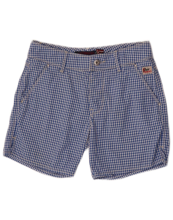 Roy Rogers Boys Chino Shorts 11-12 ετών W26 Blue Gingham Polyamide