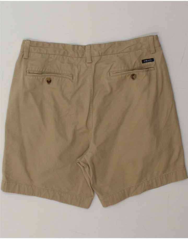 CHAPS Mens Pegged Chino Shorts W34 Large Beige Vintage Chaps and Second-Hand Chaps from Messina Hembry 