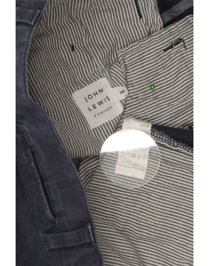 John Lewis Ανδρικό κανονικό σορτς chino W36 μεγάλο ναυτικό βαμβακερό