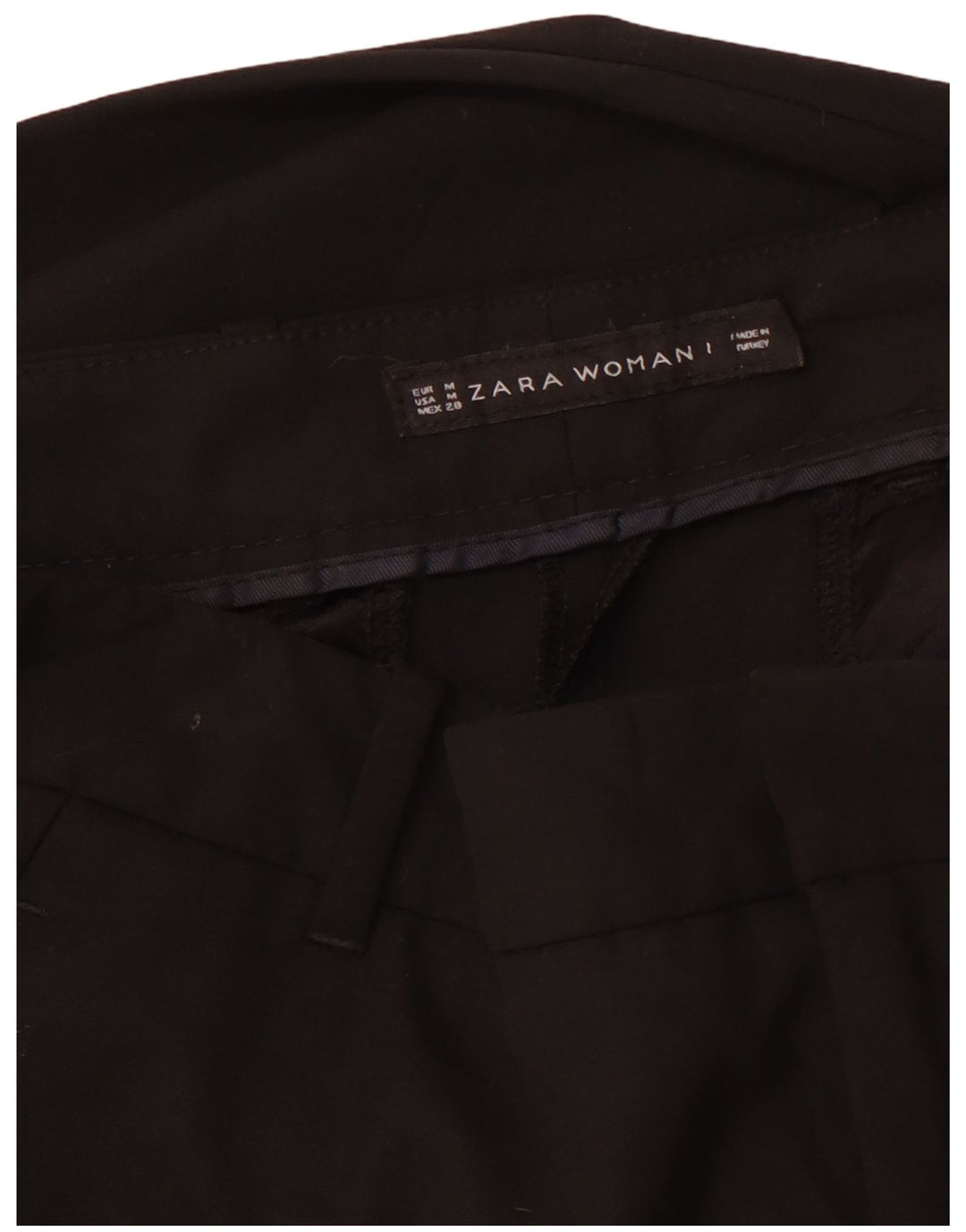 ZARA Γυναικείο Slim παντελόνι Chino Medium W28 L26 Μαύρο