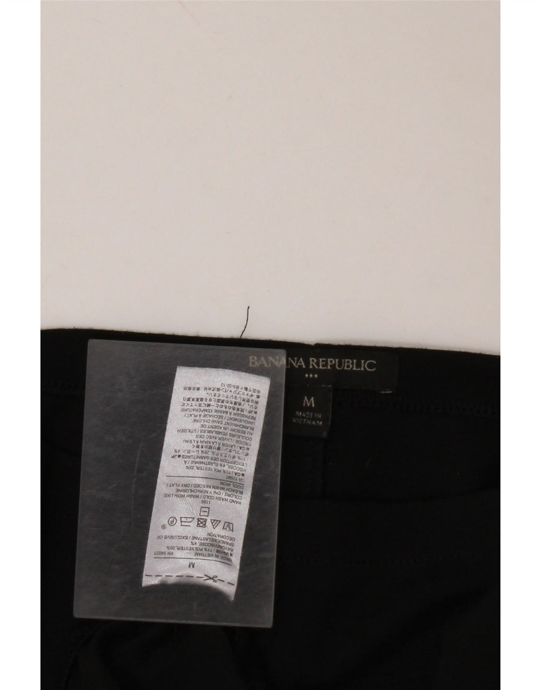 BANANA REPUBLIC Γυναικεία μπλούζα με 3/4 μανίκια τοπ UK 12 μεσαίου μαύρου πολυεστέρα