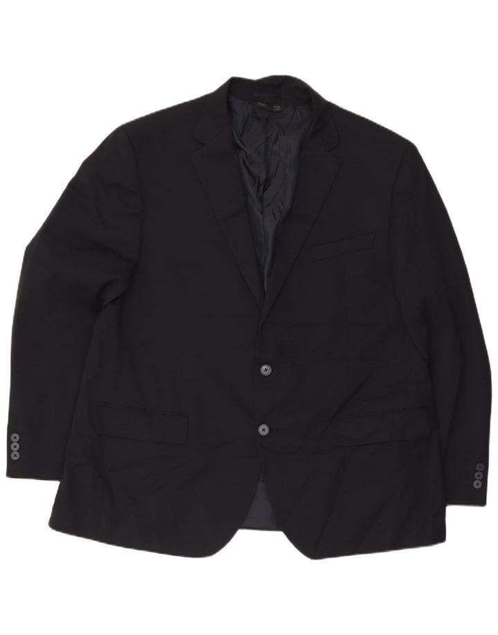 Marks & Spencer Ανδρικό μπουφάν σακάκι με 2 κουμπιά UK 48 4XL Navy Blue Polyester