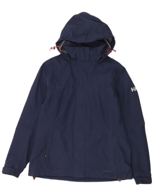 Helly Hansen Γυναικείο Μπουφάν με κουκούλα αντιανεμικό UK 14 Medium Navy Blue