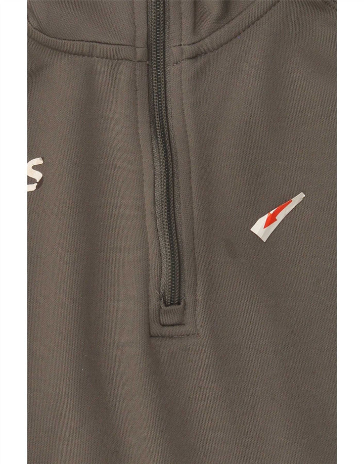 Ανδρική φόρμα πουλόβερ με φερμουάρ Asics Top Large Grey Colourblock Polyester