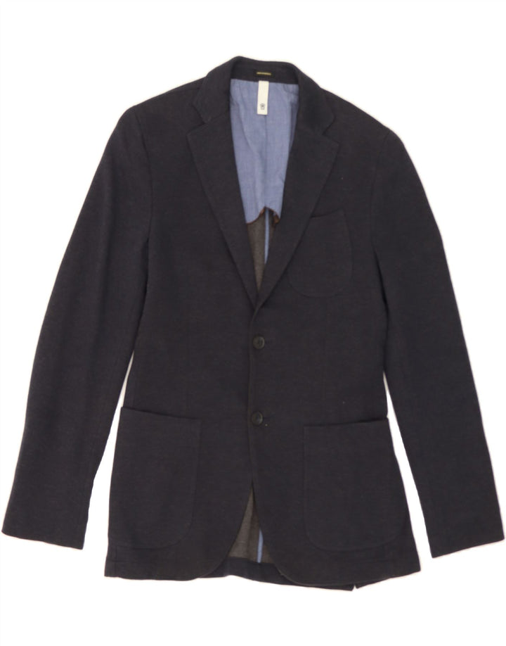 MASSIMO DUTTI Mens 2 Button Blazer Jacket EU 46 Small Navy Blue Vintage Massimo Dutti and Second-Hand Massimo Dutti from Messina Hembry 